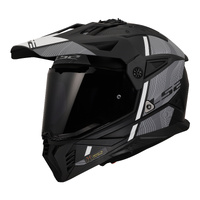 LS2 MX702 Pioneer II (XS) Hill - Matte Black / White 06
