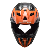 LS2 MX703 X-Force Carbon Helmet Victory Titanium / Orange (S)