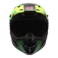 LS2 MX706J COZ Youth Helmet - Chromatic Black / Hi-Vis Pink (L)