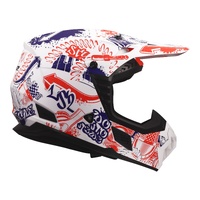 LS2 MX706J COZ Frantasy Youth Helmet  - Matte White / Red / Blue (M)