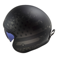 LS2 OF599 Spitfire II (L) - Matte Black Flag Helmet 06