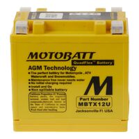 Motobatt Battery Quadflex AGM - MBTX12U