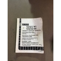 owners manual yamaha YZ125/250 "w" 