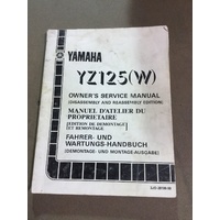 owners manual yamaha YZ125 "W" 