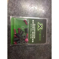 xtech aluminium screen screws red with well nuts xtma160