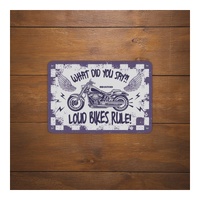 Oxford Garage Metal Sign: "What Did You Say"