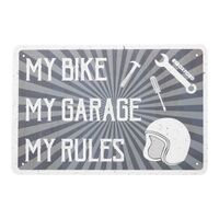 Oxford Garage Metal Sign: "My Rules"
