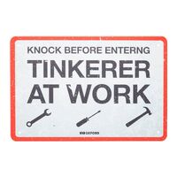 Oxford Garage Metal Sign: "Tinkerer"