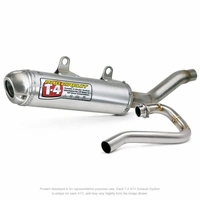 Pro Circuit T-4 Exhaust System for Kawasaki KFX90 2007–2022 – Stainless/Aluminum with Spark Arrestor