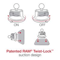 Ram Twist-lock Suction Cup Base with Ball
