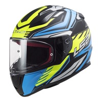 LS2 FF353 Rapid Gale Helmet - Matte Blue / Black / Fluro Yellow
