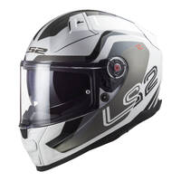 LS2 FF811 Vector II Metric Helmet - White / Titanium / Silver