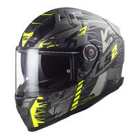 LS2 FF811 Vector II Techbot Helmet - Matte Titanium / Hi-Vis / Yellow