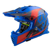LS2 MX437 Fast Evo Alpha Helmet - Matte Blue / Red