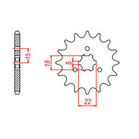 MTX 1445 Steel Front Sprocket #520 (10-223)