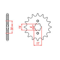 MTX 273 Steel Front Sprocket #428 (10-273)