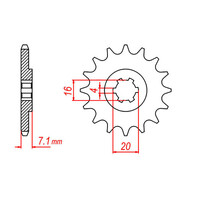 MTX 422 Steel Front Sprocket #520 (10-290)