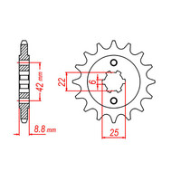 MTX 276 Steel Front Sprocket #520 (10-443)
