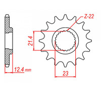 MTX 1593 Steel Front Sprocket #520 (10-593)