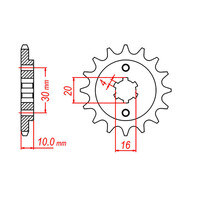 MTX 711 Steel Front Sprocket #520 (10-711)