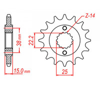 MTX 737 Steel Front Sprocket #520 (10-737)