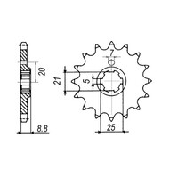 MTX 507 (2) Steel Front Sprocket #520 (10-HQ3)