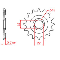 MTX 825 Steel Front Sprocket #520 (10-HQ7)