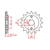 MTX 338 Steel Front Sprocket #530 (10-MA7)