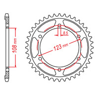 MTX 025 Steel Rear Sprocket #428 (11-025)
