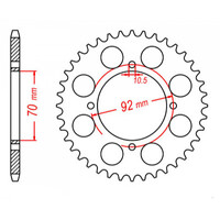 MTX 476 Steel Rear Sprocket #530 (11-033)