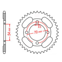 MTX 263 Steel Rear Sprocket #428 (11-059)