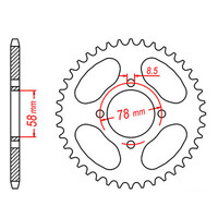 MTX 815 Steel Rear Sprocket #520 (11-103)