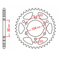 MTX 1478 Steel Rear Sprocket #520 (11-1478)