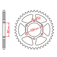 MTX 478 Steel Rear Sprocket #520 (11-163)