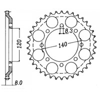 MTX 477 Steel Rear Sprocket #520 (11-185)