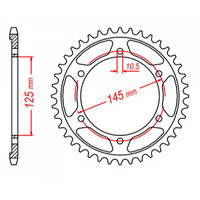 MTX 865 Steel Rear Sprocket #530 (11-1A1)
