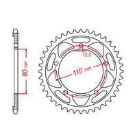 MTX 2012 Steel Rear Sprocket #520 (11-2012)