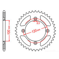MTX 798 Steel Rear Sprocket #428 (11-209)