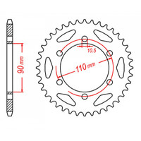MTX 850 Steel Rear Sprocket #530 (11-256)