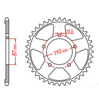 MTX 829 Steel Rear Sprocket #530 (11-27A)