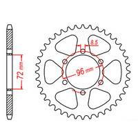 MTX 820 Steel Rear Sprocket #520 (11-324)