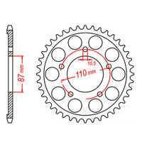 MTX 807 Steel Rear Sprocket #525 (11-33C)