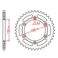 MTX 245/2 Steel Rear Sprocket #520 (11-428)
