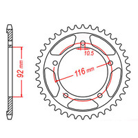 MTX 1493 Steel Rear Sprocket #530 (11-493)