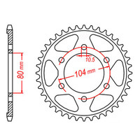 MTX 1489 (2) Steel Rear Sprocket #525 (11-503)