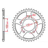 MTX 702 Steel Rear Sprocket #525 (11-702)