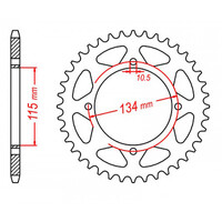 MTX 718 Steel Rear Sprocket #530 (11-718)