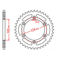 MTX 735 Steel Rear Sprocket #520 (11-735)