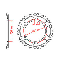 MTX 005 Steel Rear Sprocket #520 (11-BMW)