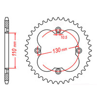 MTX 1350 Steel Rear Sprocket #520 (11-HA2)